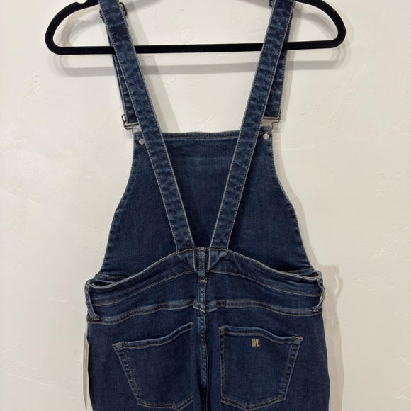 🆕 Wash Lab Blue Rain Denim Wide Leg Open Back Overalls, New with Tags, Medium - Picture 6 of 8